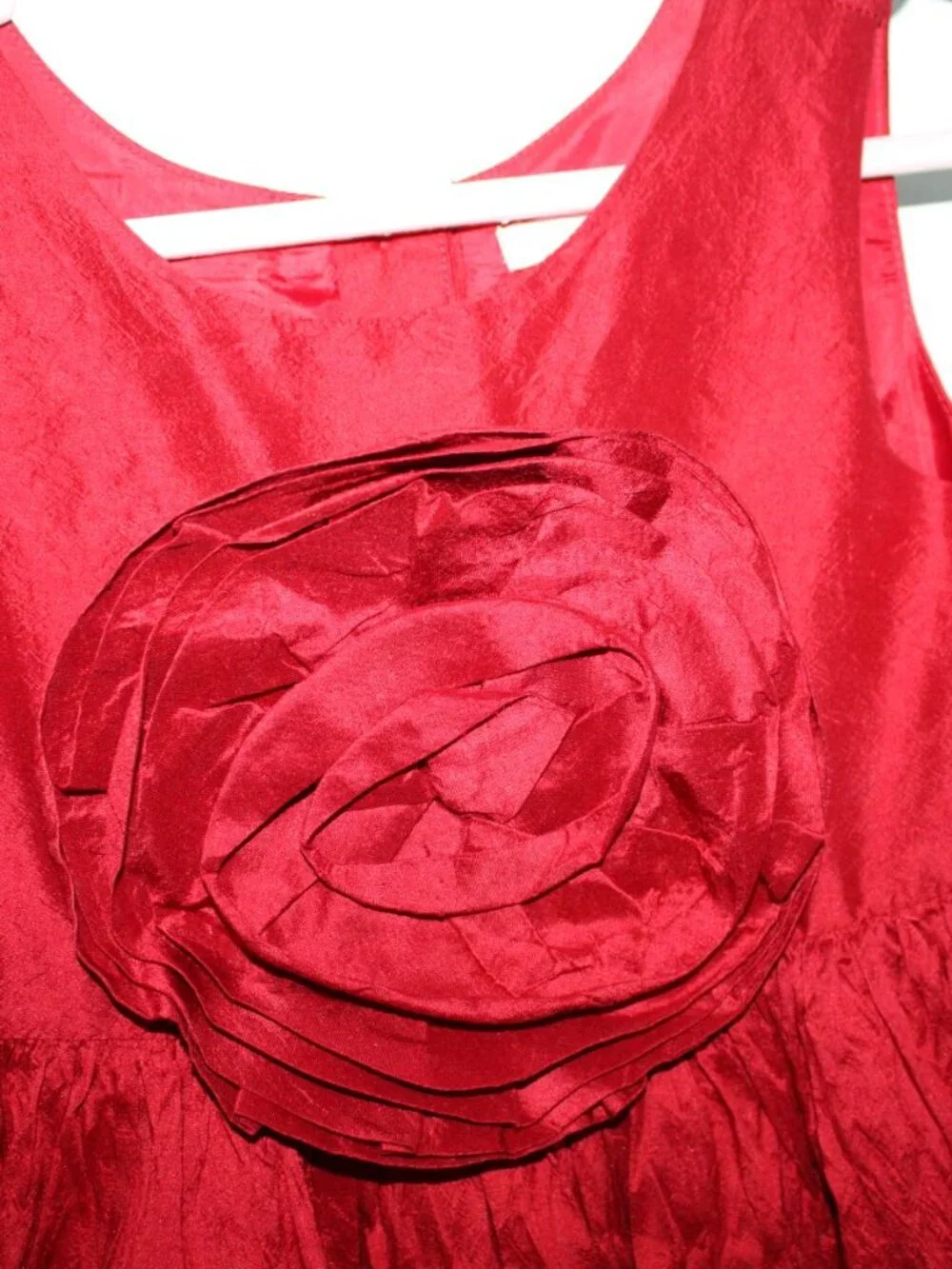 Janie and Jack Size 4 Pretty In Plaid Enchanted Rose Red Silk Duppioni Dress